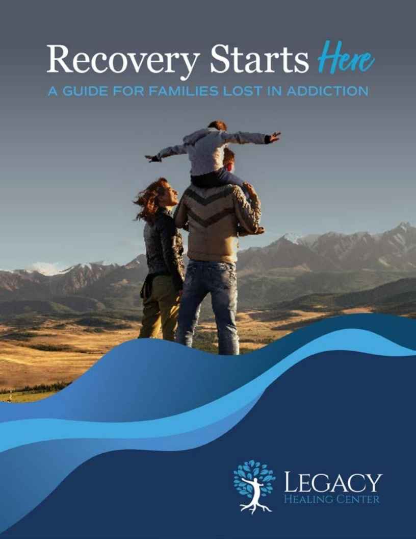 ebook cover of a sober family together with a ebook title "recovery starts here - a guide for families lost in addiction"